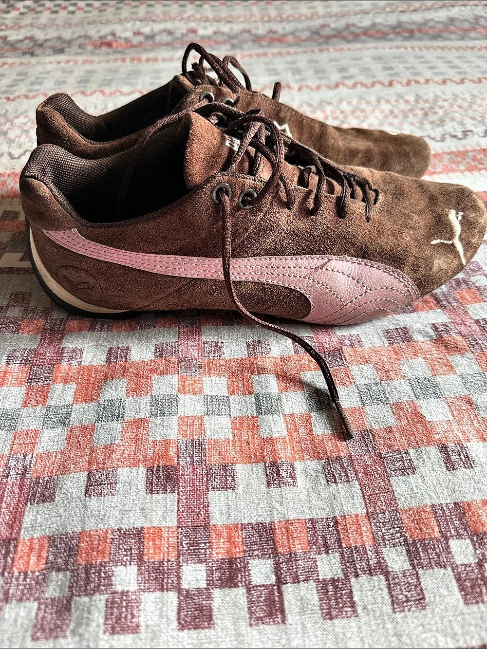Puma Speedcat Suede Driving Shoes Brown & Pink Sneakers US 71⁄2